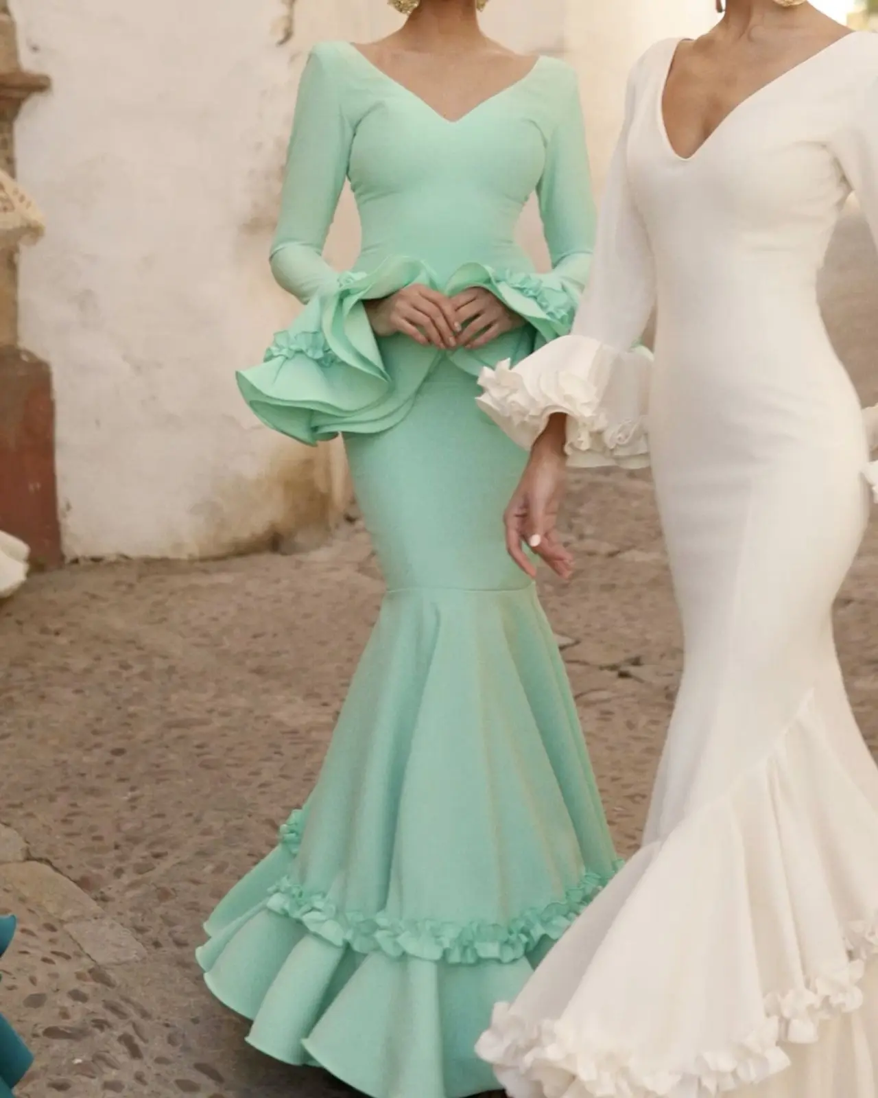 Prom Dress Formal Dearin V-neck Mermaid Floor Length Skirts Draped Applique Bespoke Occasion Dresses Saudi Arabia Evening Gown