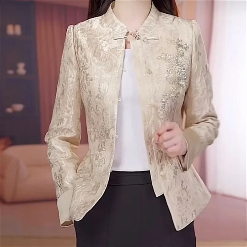 High End Suits Coat Women's Blazers Chinese style Retro Coats Casual Spring Autumn Woman Clothes Coats Short Outwear Jacket