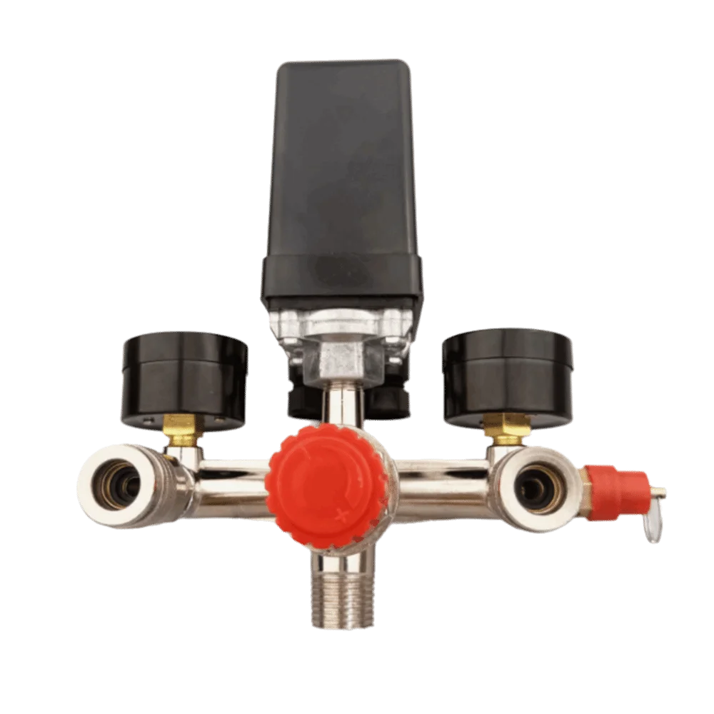 Aluminum alloy Air Compressor Pressure Regulator Quick Connector Automatic Start Stop Air Pump Replacement Part Grey