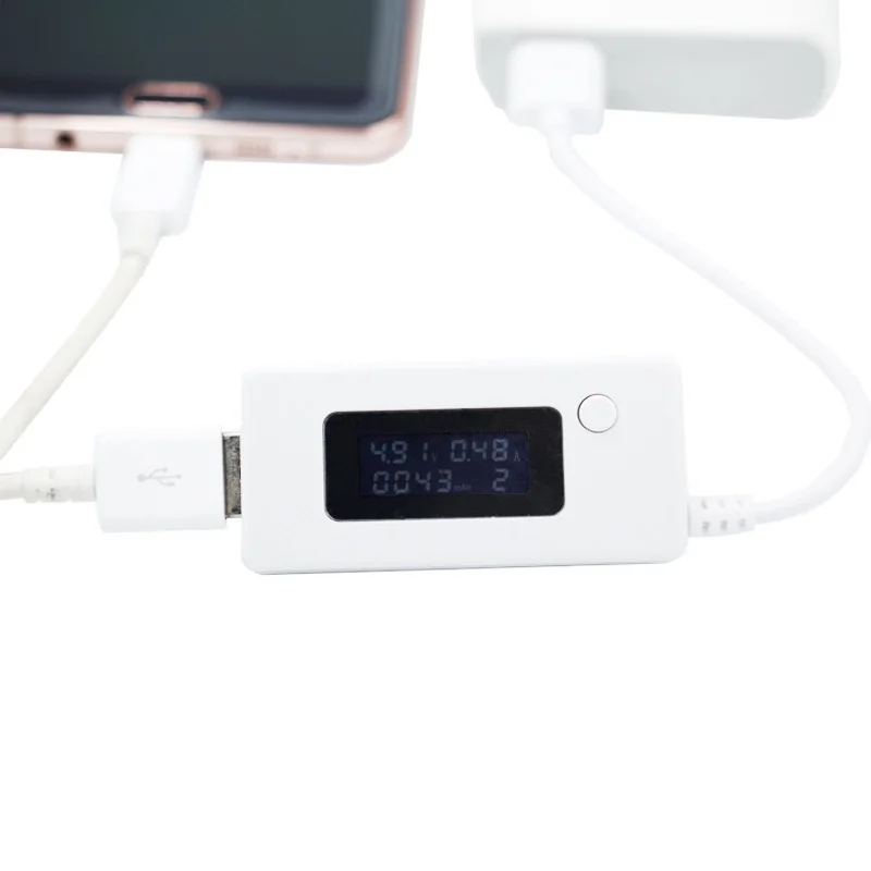 LCD Micro USB Charger Battery Capacity Voltage Current Tester Meter Detector +Load Resistor 2A/1A with Switch Voltmeter Ammeter image 3
