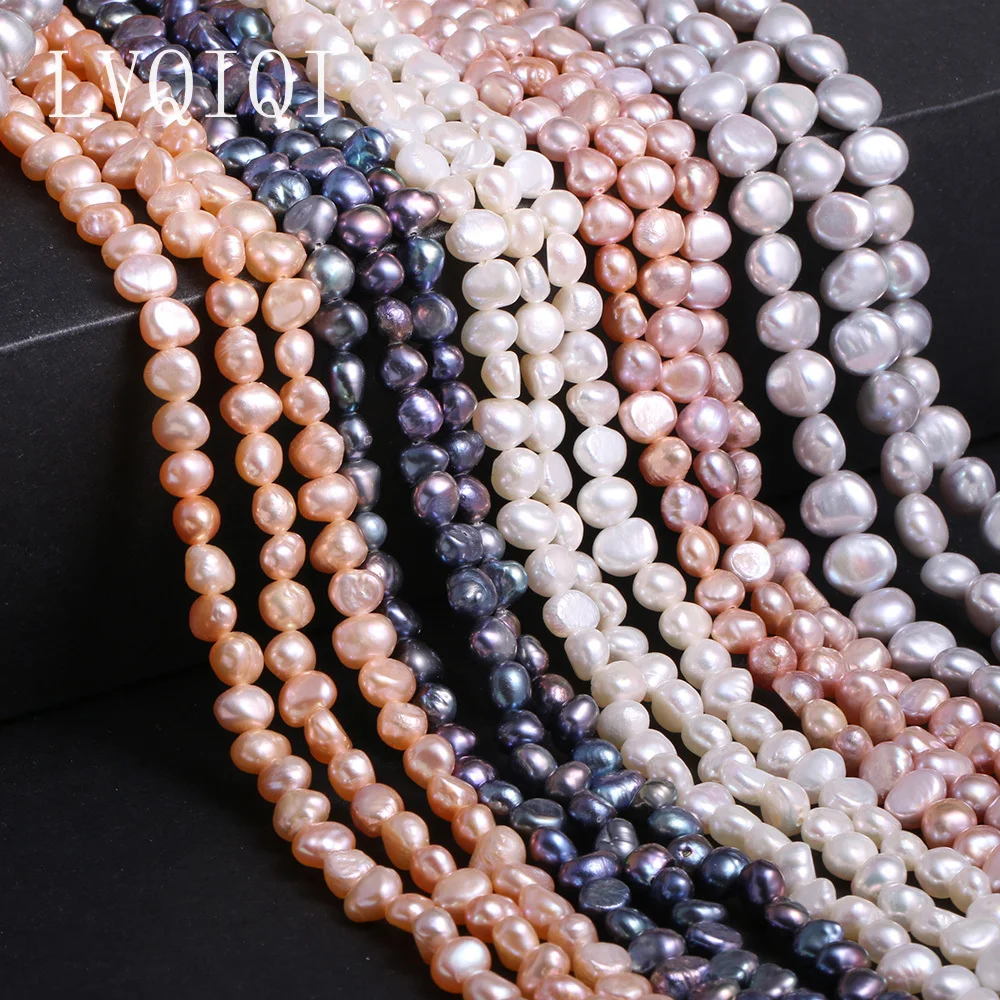 

Natural Freshwater Pearl Baroque White Pink Black Irregular Beads For Jewelry Making DIY Earring Bracelet Necklace Accessories