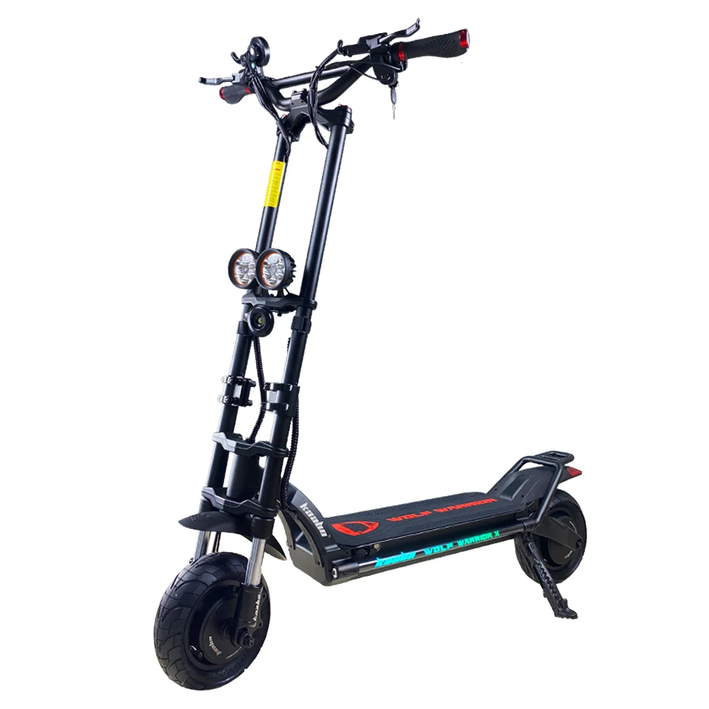 IN Stock KB Wolf Warrior X 60V 21Ah 10inch Dual Motor 2*1100W Foldable Audlt KB Wolf Warrior X Electric Scooter