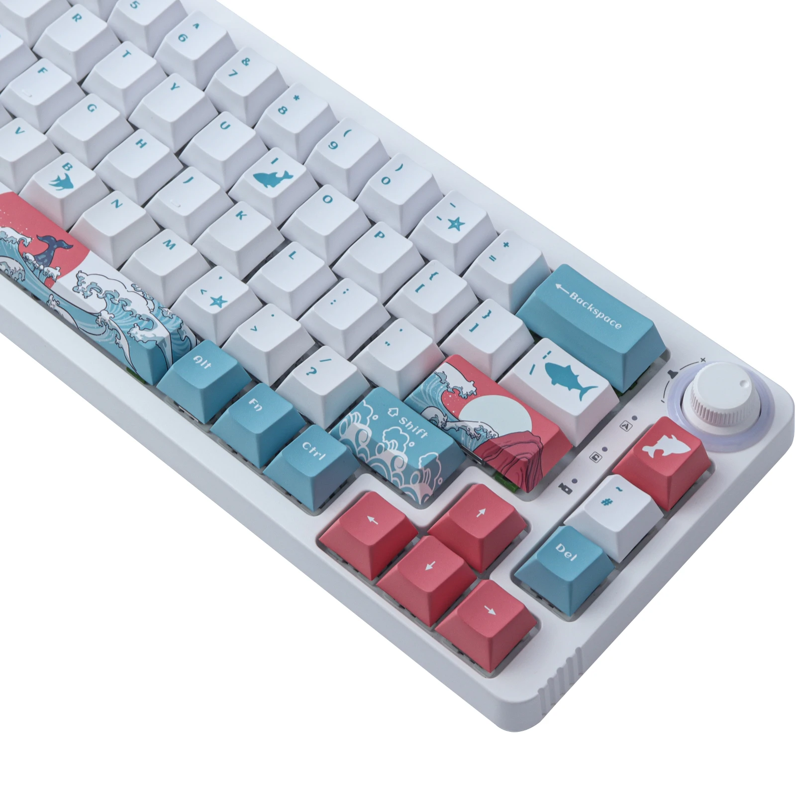 Imagem -03 - Gmk Coral Mar Keycaps 100 Teclas Pbt Tintura Sublimação Cereja Perfil Keycaps Conjunto