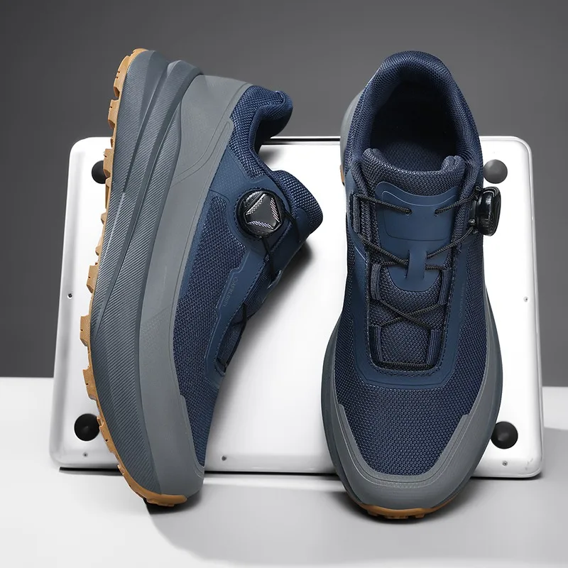 Classic Brand Comfortable Anti Slip Mountain Climbing Shoe Top Quality Outdoor Hiking Shoe Mens Quick Lacing Trekking Sneaker