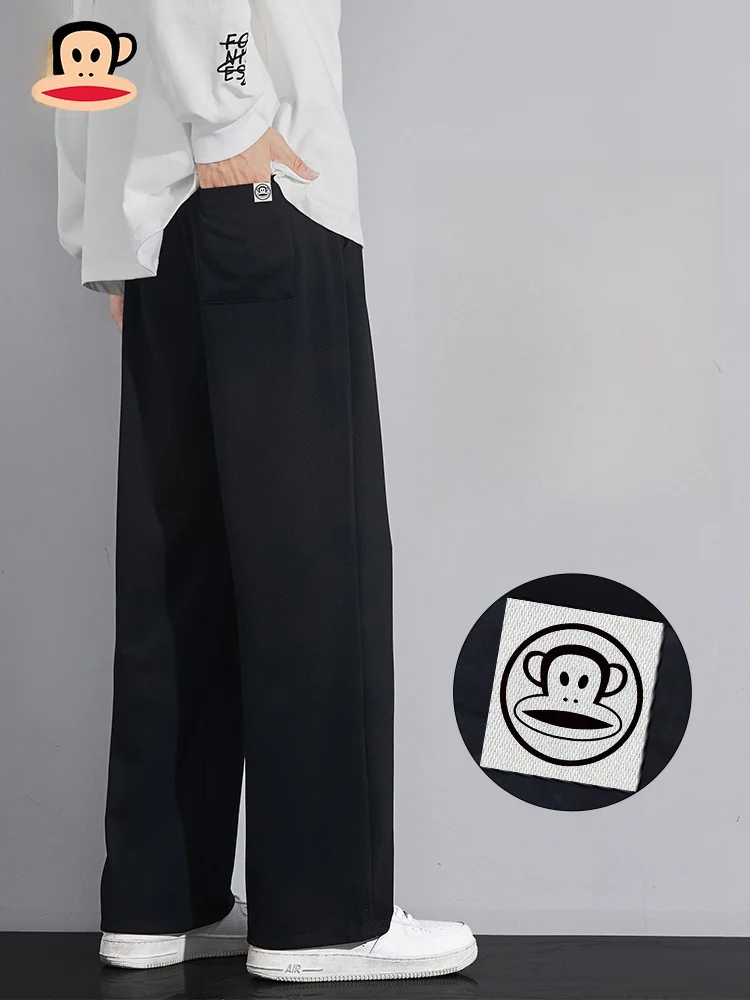 

Спортивные брюки Paul Frank Lazy Monkeys с прямыми штанинами, однотонные, повседневные, длинные, весенние, новые, молодежные, модные, из полиэстера