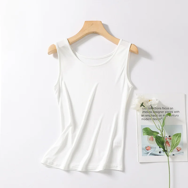 NEW 100% Natural Mulberry Silk Strap Top Women High Quality  Solid Cami Vest Sleeveless Silk Tank Tops Ladies Camisole Sleepwear