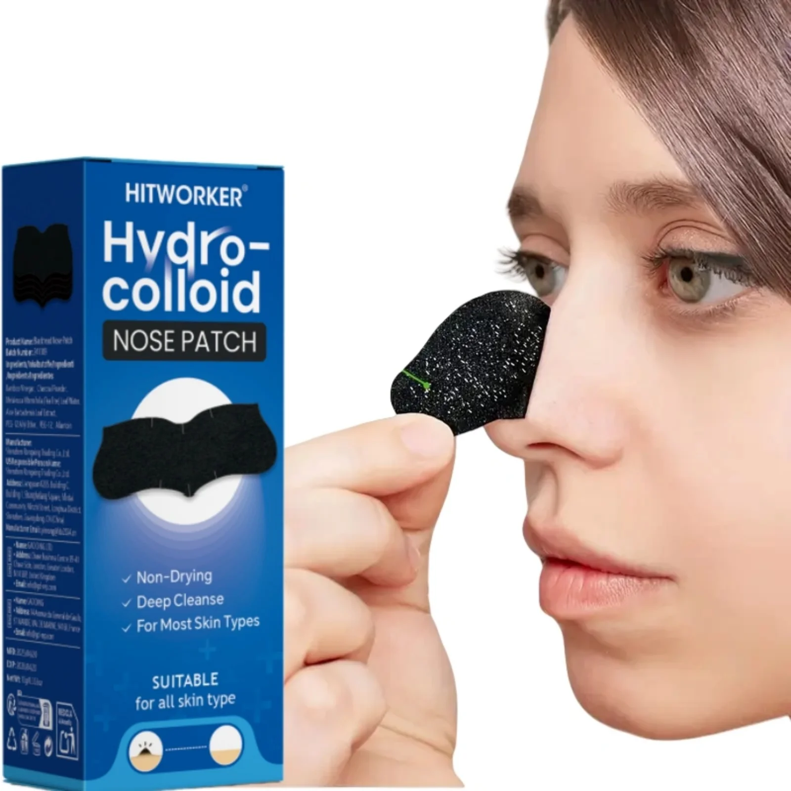 Alcohol-Free Nose Cleaning Patches – Medicated Blackhead Remover Strips, Clinical Pore Therapy, Oil Control, Dermatologist Skinc image 2
