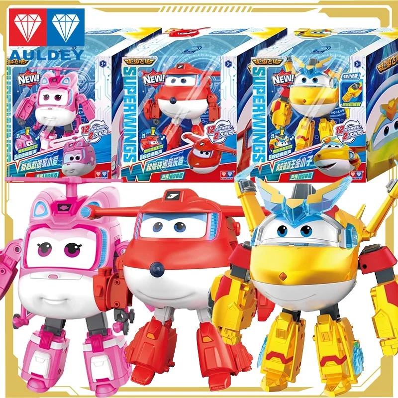 

Auldey Original Super Wings Anime Figure Large Deformation Robot New Super Equipment Action Figure Toys for Boys Girls Kids Gift