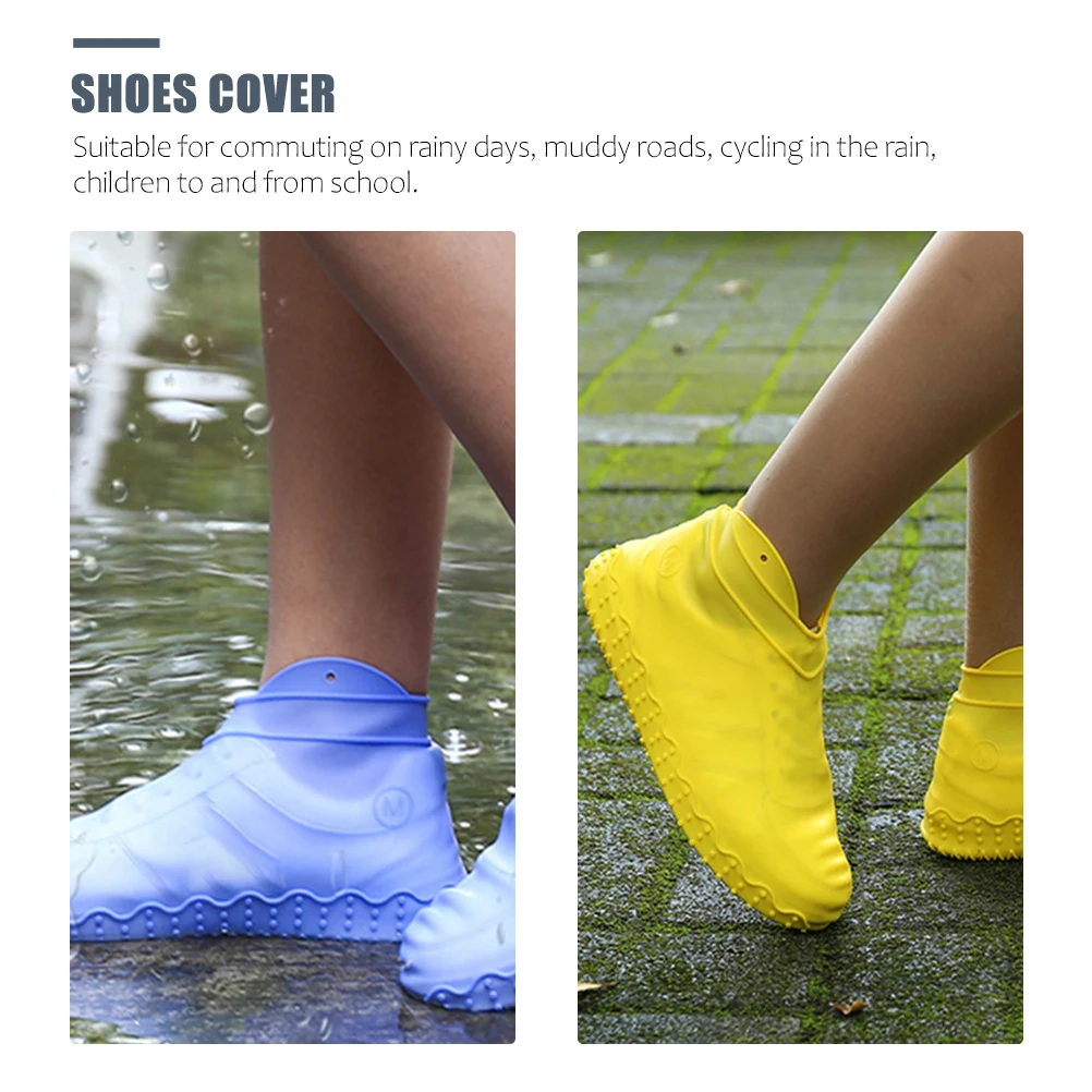 

3 пары нескользящих силиконовых бахил, водонепроницаемые эластичные защитные бахилы от дождя, многоразовые бахилы, чехол для обуви