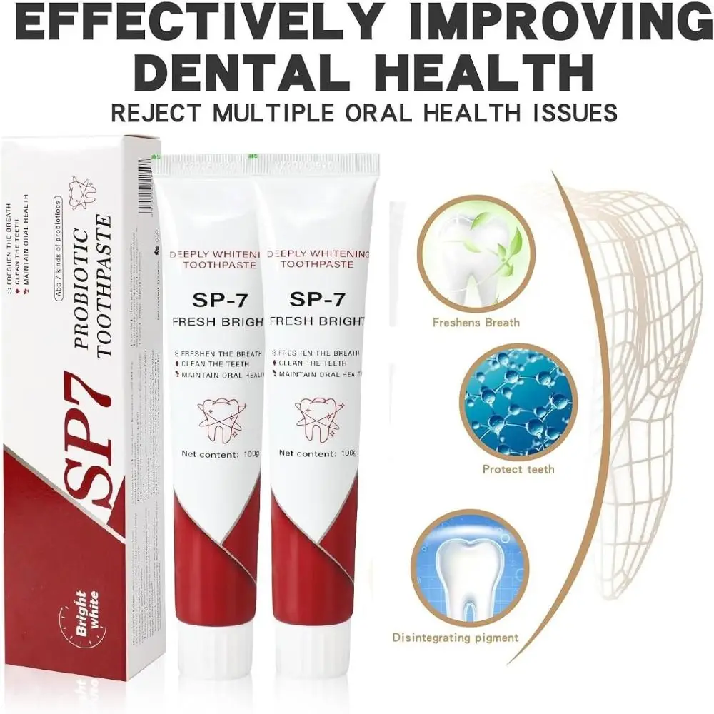 

Probiotic Sp-7 Probiotic Toothpaste Whitening Stain Removal Sp-7 Probiotic Whitening Toothpaste SP 7 Ultra Probiotic Fresh