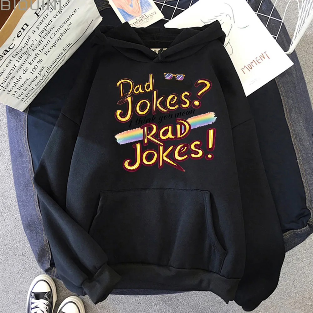 Dad Jokes Hip Hop Printing Women Men Sweatshirts 2024 Autumn Winter Style Fleece Loose High Quality Hoodies Cute Styles Tops