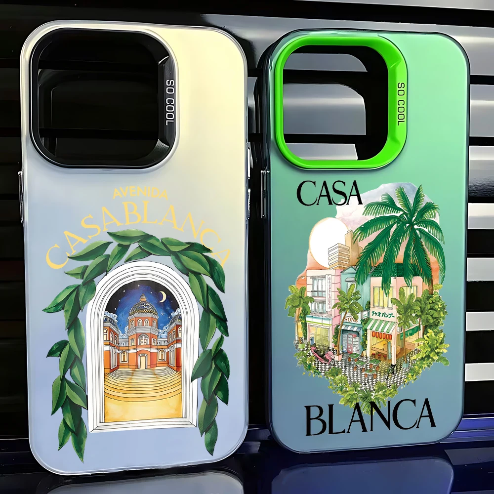 Olivenzweig C-Casablanca Handyhülle für iPhone 17 16e 15 14 13 12 11 mini Pro Max X XR XSMAX 8 7 Air Plus Sturzsichere Matte Rückseite