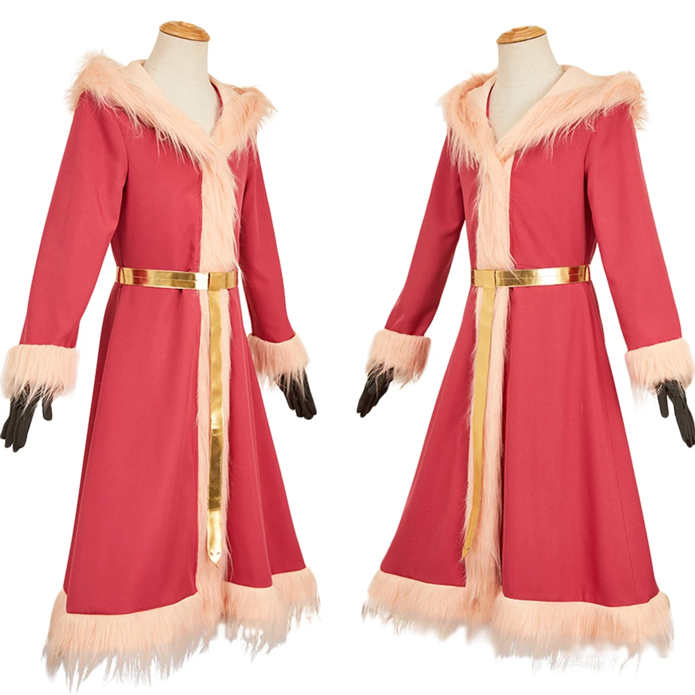 لوسيفر هيل إن 2 فندق تأثيري الأحمر البشكير زي معطف بطة صفراء هيرباند الملابس مجموعة هالوين كرنفال أفخم وتتسابق