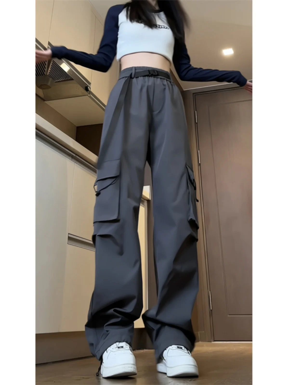 

Bla Samurai Men's Casual Pants Spring Autumn High Street Sle Outdoor Tee-Proof Straight Leg Workwear Trousers