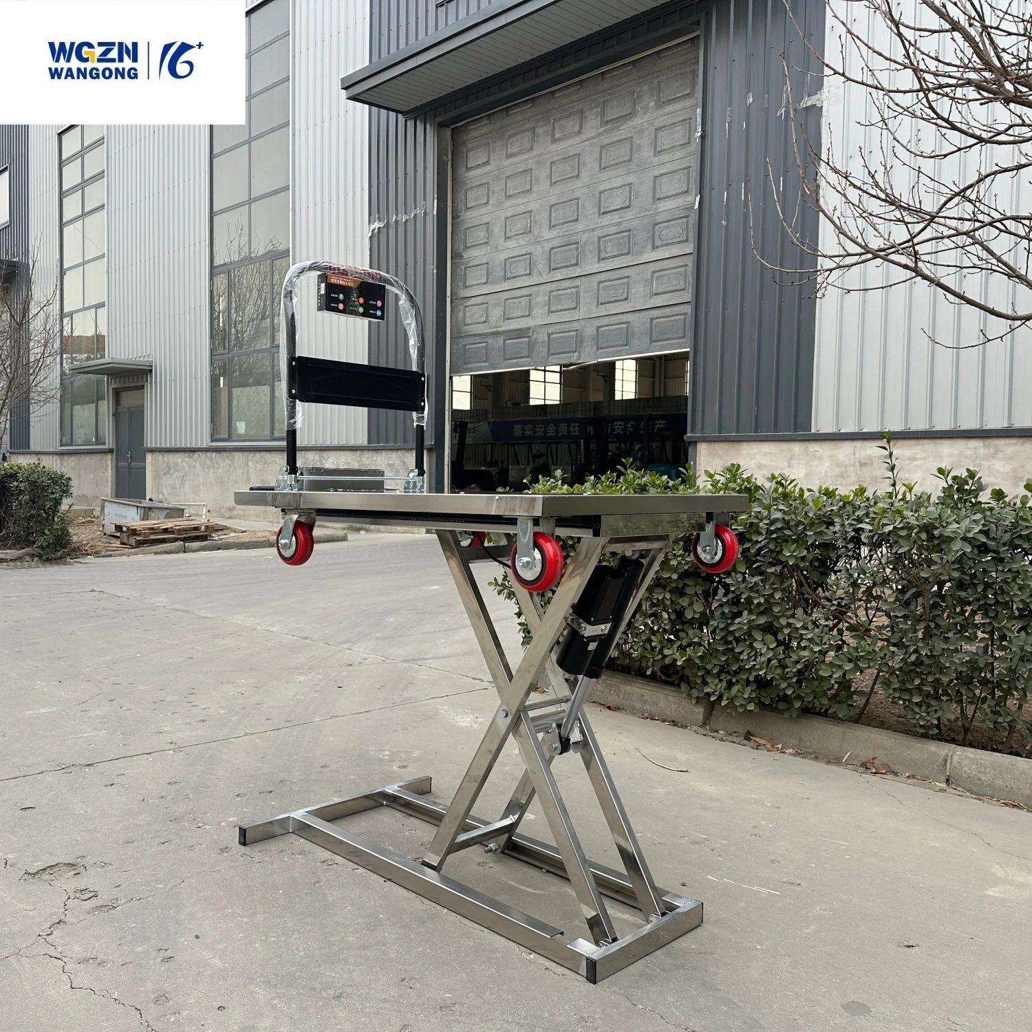 

WGZN Portable Electric Hydraulic Lifting Flatbed Handcart Self-Loading Steel Hand Carts for Shopping Storage Tools Industrial