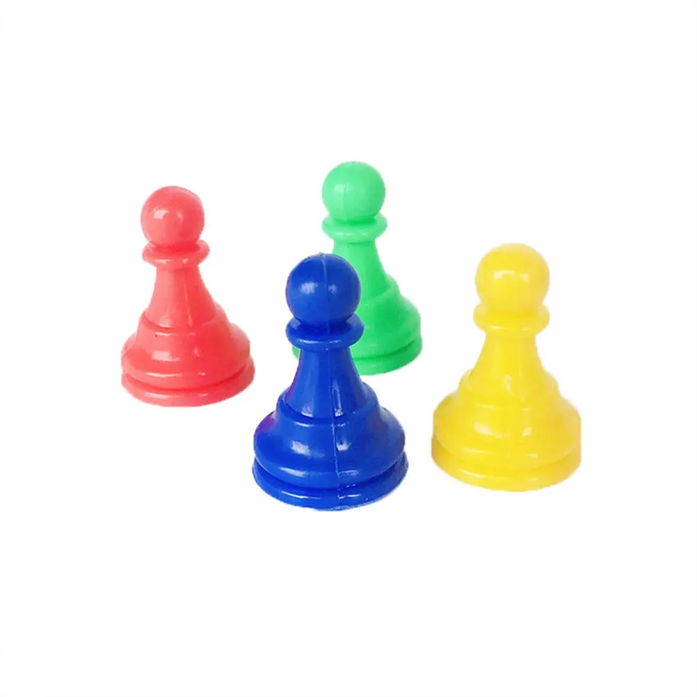 64Pcs Multicolor Chess Game Accessories Plastic Checkers Replacement Pegs Board Game Set for Kids Beginner Learning