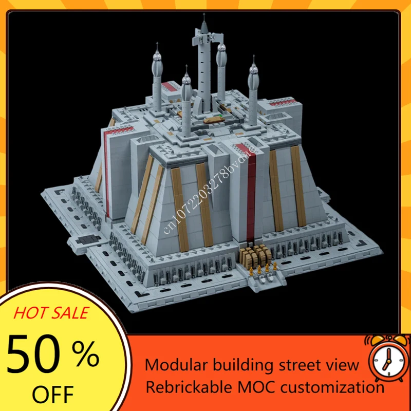 11542PCS UCCS Jedi Temple Space War Military MOC SpaceShip Battle Model Custom Puzzle Architecture Education Assembly Toy Gift