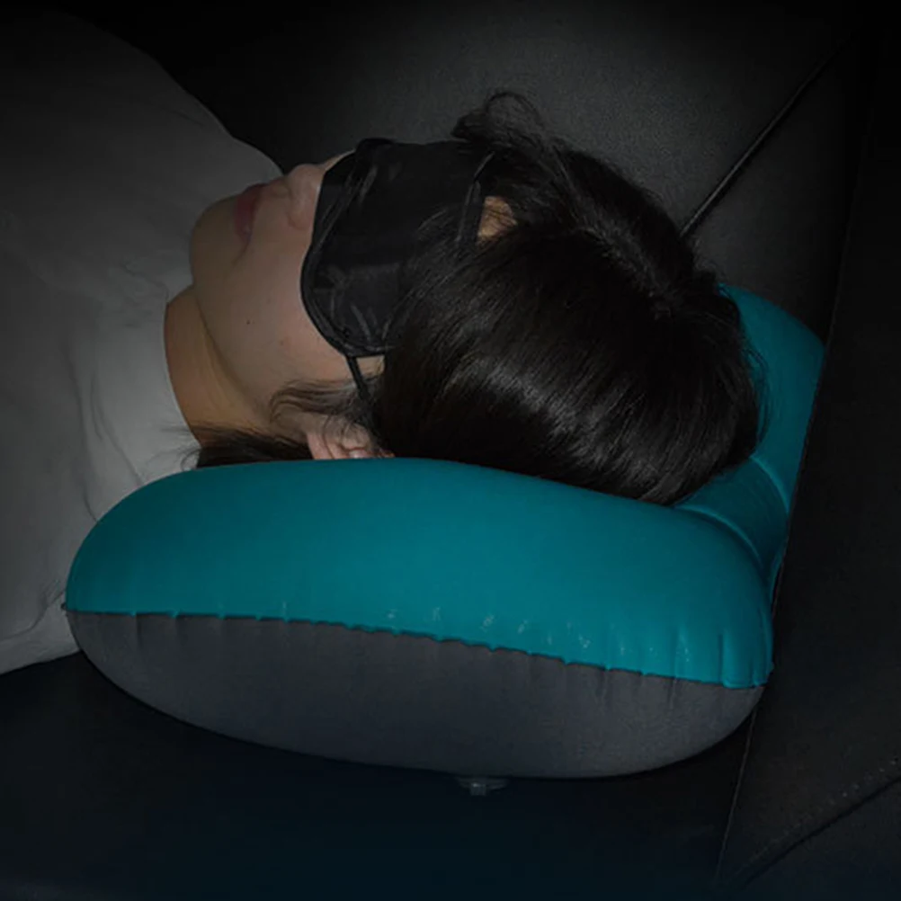 

Inflatable Pillow Camping Cushion Backpacking for Plane Travel Blow up Pillows Airplane
