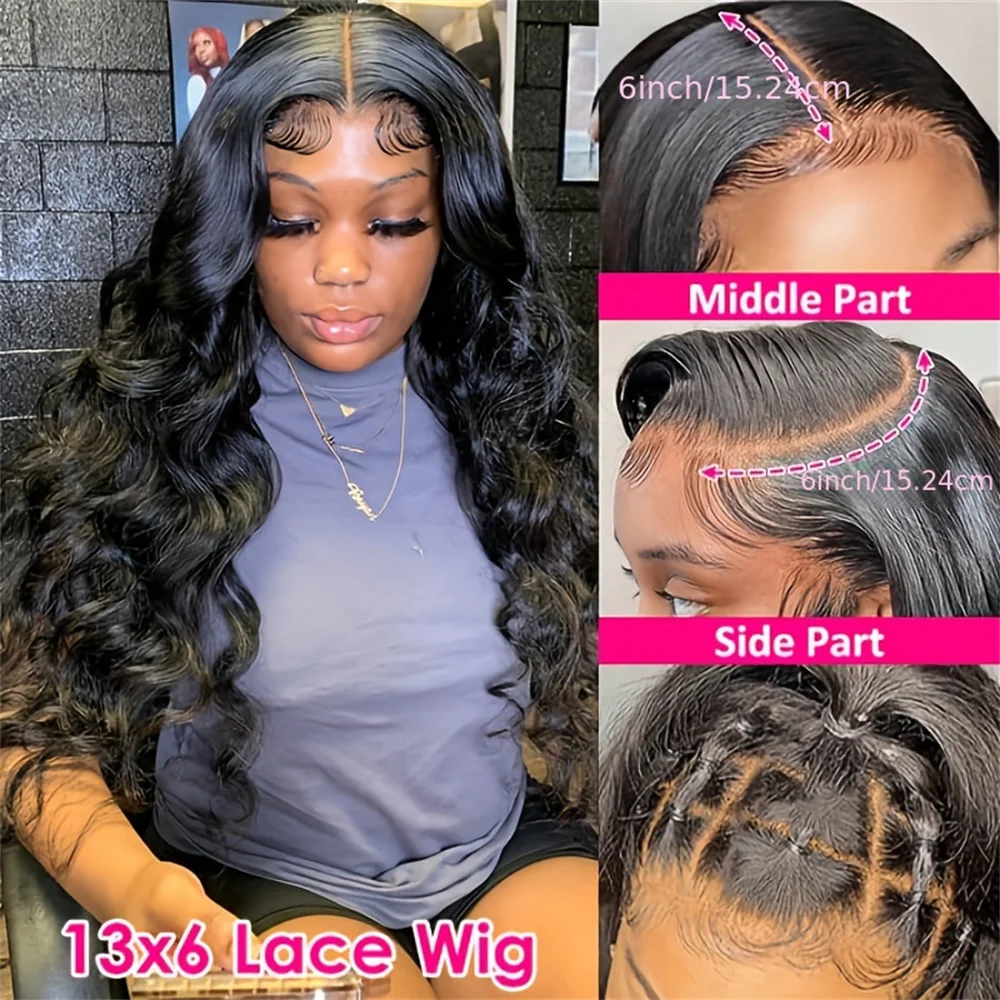 Brazilian Human Hair  Body Wave 13x4/13x6 HD Lace Front Human Hair Wigs Pre Plucked