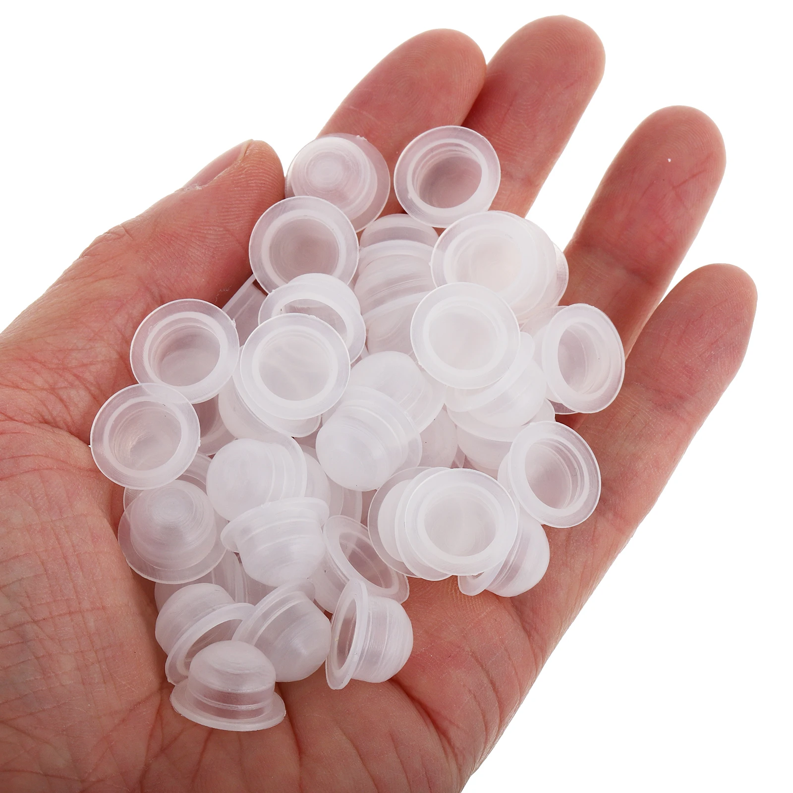 

100pcs Essential Oil Bottle Reusable Transparent Plugs Threaded Leakproof Caps Refillable Aromatherapy Replacement Mini Bottle