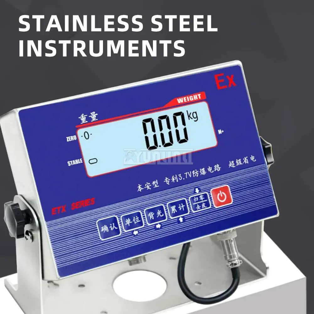 Explosion Proof Stainless Steel Scale, 0.01g High Precision Industrial Bench Scale for Chemical Lab