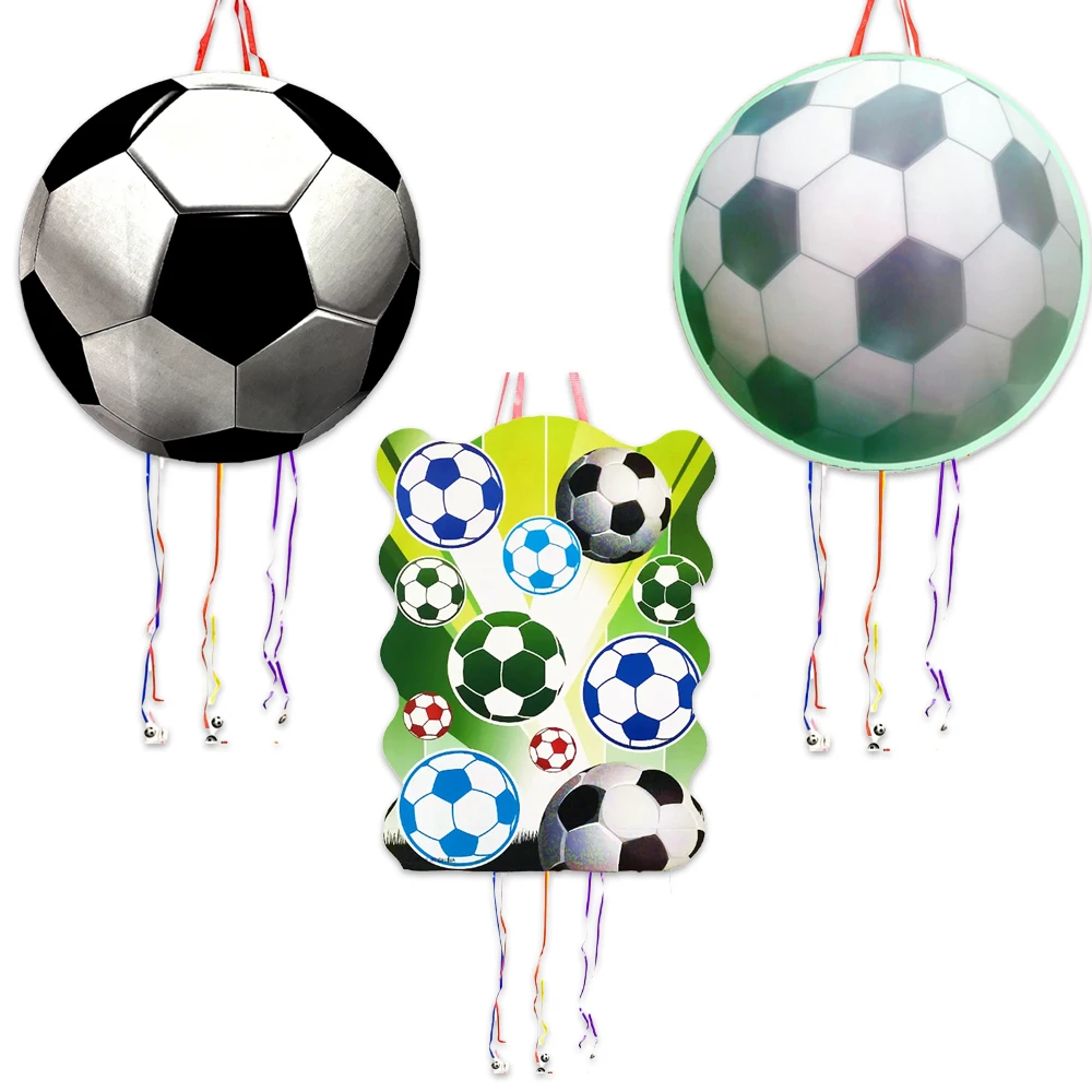 1 unidad/lote Piñata de fútbol linda para fiesta de cumpleaños, decoración para eventos, piñata infantil de cumpleaños para niñas y niños, recuerdos DIY