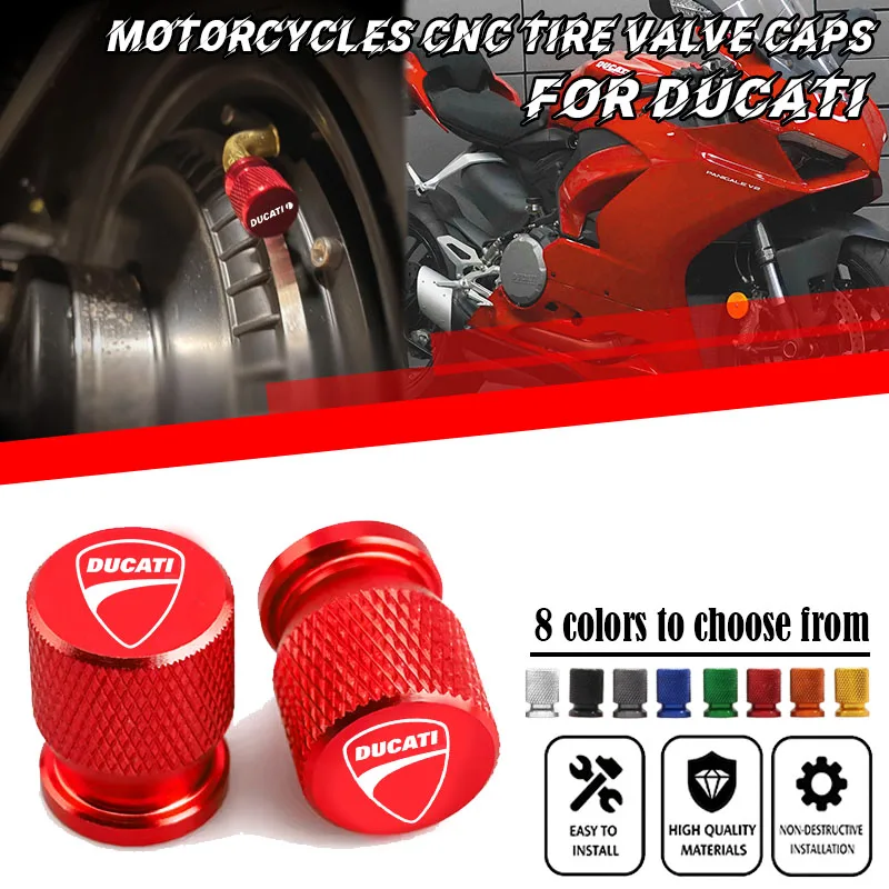 Tampas de Válvula de Pneu CNC para Motocicletas Ducati Diavel V2 V4 400 620 695 696 796 821 MONSTER 959 1199 1299 Panigale 848 /EVO 1198/S/R