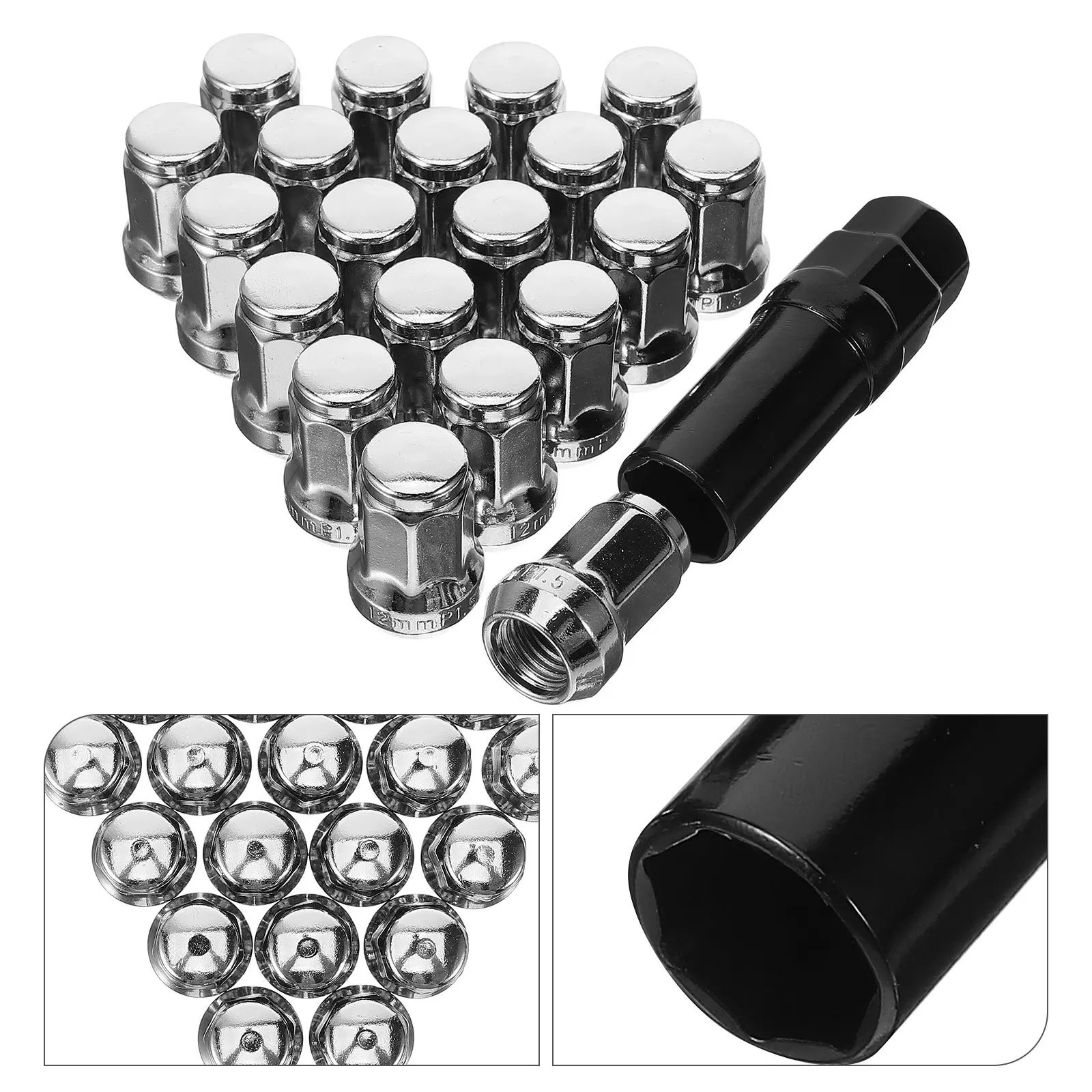 

21Pcs Car Wheel Hub Nut Covers M12x1.5 Lug Nut Caps Protective Stylish Accessories X 1.5 Lug Nuts Car Wheel Nuts