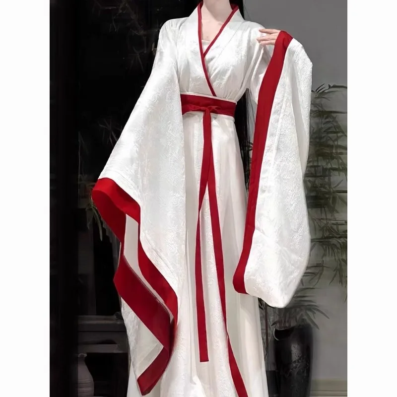 Vintage WeiJin Dynasty Hanfu Dress Chinese Style Traditional Women's Clothing Retro Stage Dress Cospaly Princess Dance Costumes