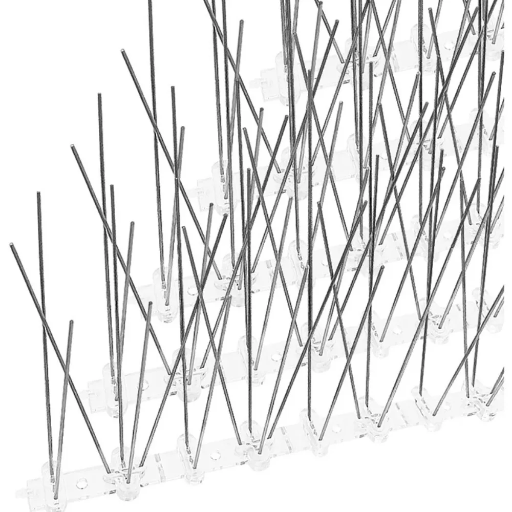 12Pcs Pigeon Spikes Stainless Steel Bird Repeller Set Deterrent Anti Bird Pigeon Squirrel Cats Repellent for Garden Fence Roof image 5