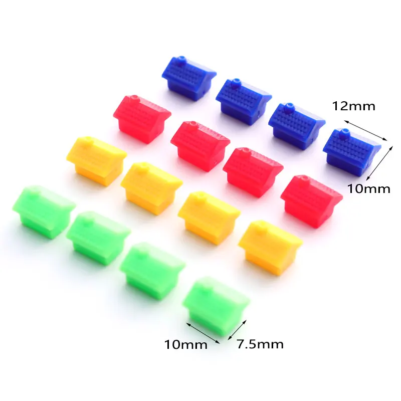 44pcs Plastic Chess Game Pieces Refill Props House For Board Games Supplies Family/Party Game Toy Gifts