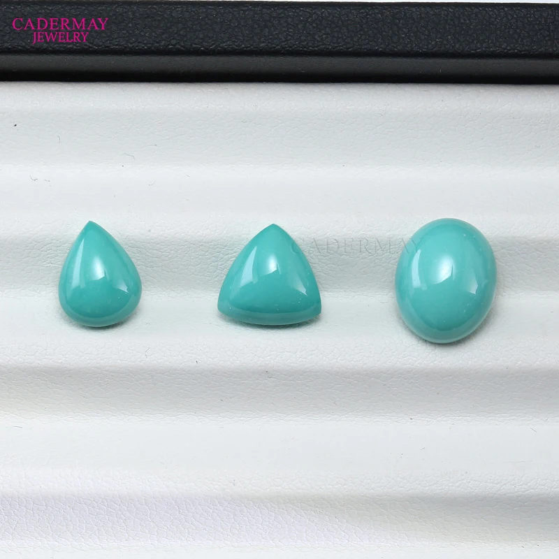 GTC Certificate Natural Turquoise Loose Stones Fancy Pear Round Oval Square Rectangle Cabochon Turquoise Gemstones For Jewelry