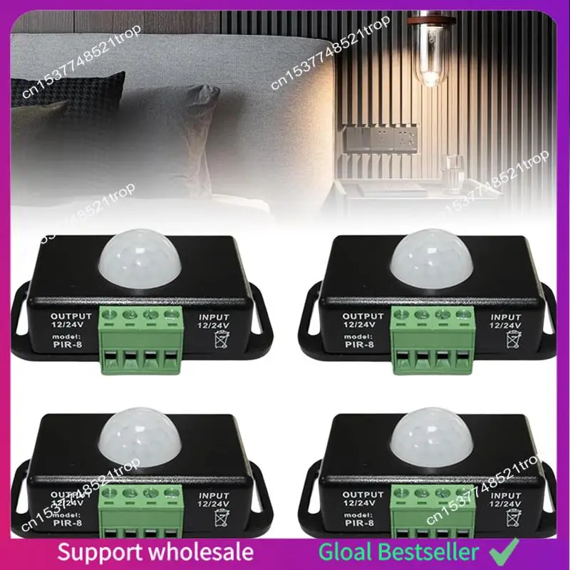 A38M LED محس حركة 12 فولت/24 فولت تيار مستمر ، محس حركة الجسم الأشعة تحت الحمراء الحركة PIR مفتاح مستشعر التلقائي مصابيح كهربائية لاسلكية باهتة Du #3