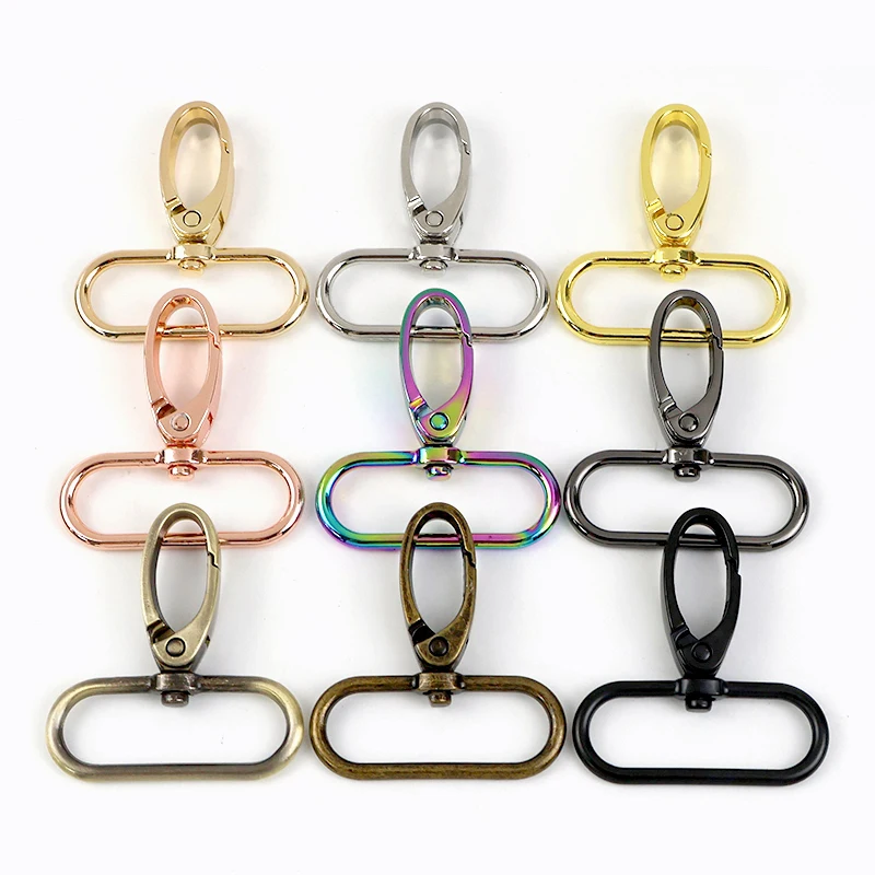 

20Pcs 13/16/20/25/32/38/50mm Metal Carabiner for Bag Bags Strap Buckles Lobster Clasp Collar Snap Hook KeyChain Part Accessories
