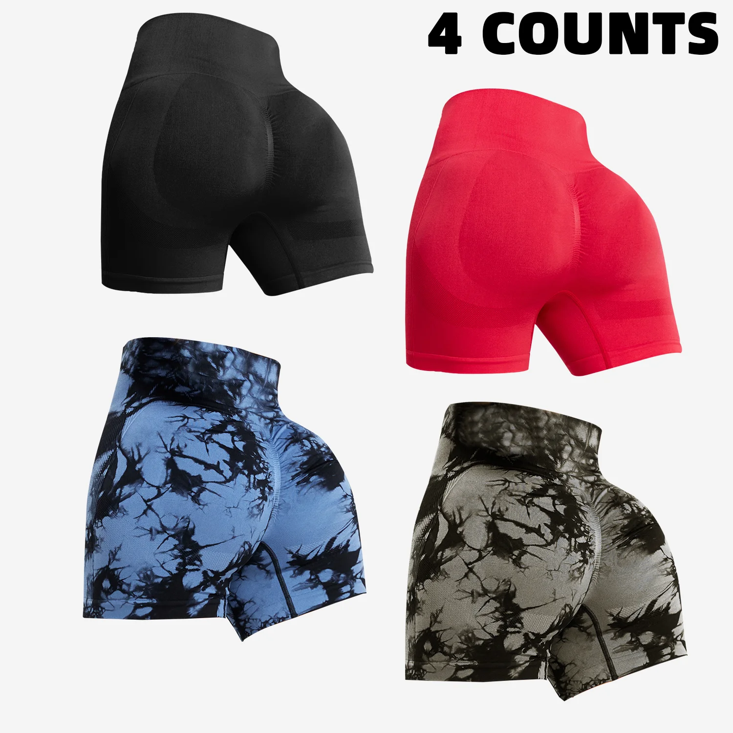 

Tie-dye High Waist Push Up Elastic Five Quarter Women Pants Daily Yoga And Outdoors Running Workout Leggings Gym Excise Pants