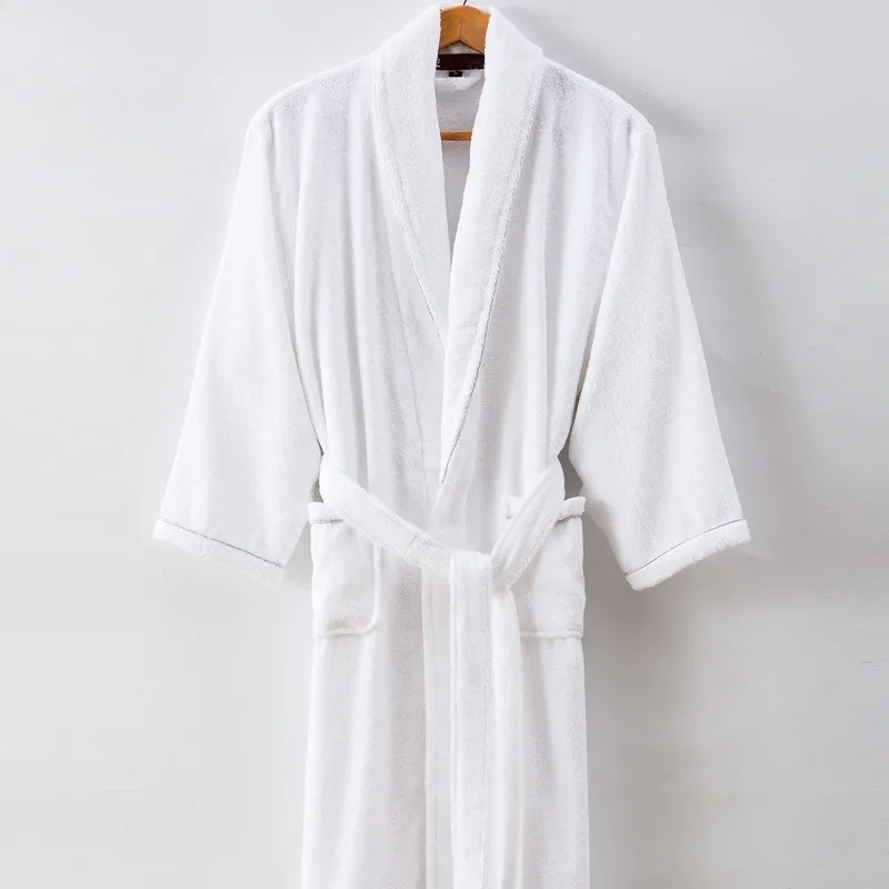 Unisex Thick Cotton Terry Bathrobe Super Absorbent Winter Spa Robe 5 Star Hotel Style Cozy Comfortable Couples Essential