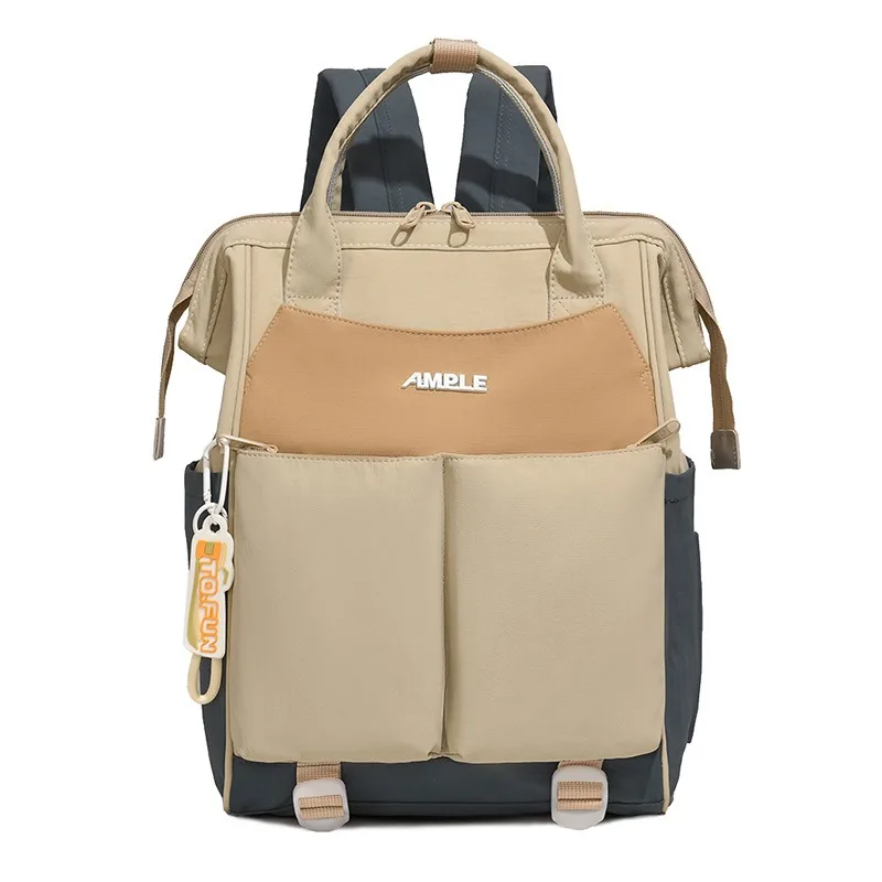 Vintage Casual Women Backpacks Campus Students School Bags Fashion Color-blocked Commuter Daypack Out Waterproof Travel Rucksack