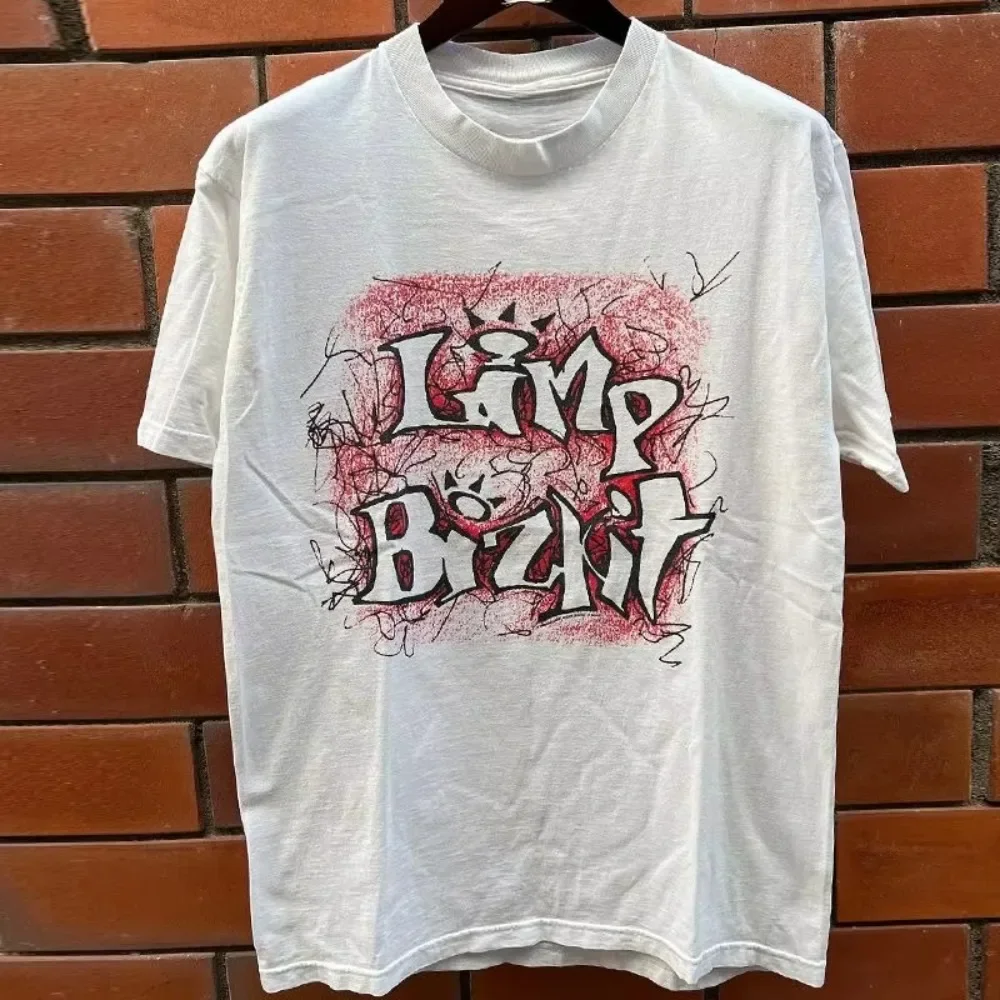 

Limp Bizkit Limp Baztit Band OS Trendy Brand Rock Punk Short Sleeve American Short Sleeve T-Shirt Men Women Summer Cotton TShirt