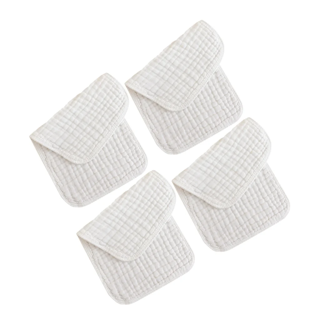 

4 шт. детские хлопковые мочалки, мягкие дышащие полотенца для лица для новорожденных, ванна для рук, супер впитывающие быстросохнущие детские полотенца