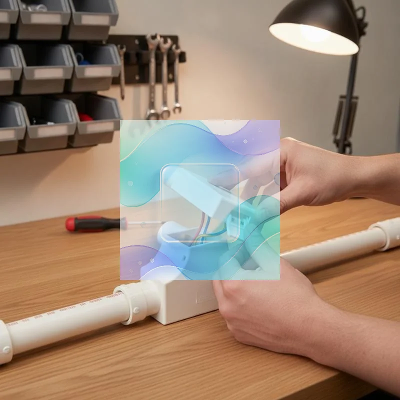 3-Way PVC Junction Box Fire Resistant Removable Cover Easy to Mount for Home Electrician Wiring Repair Jobs
