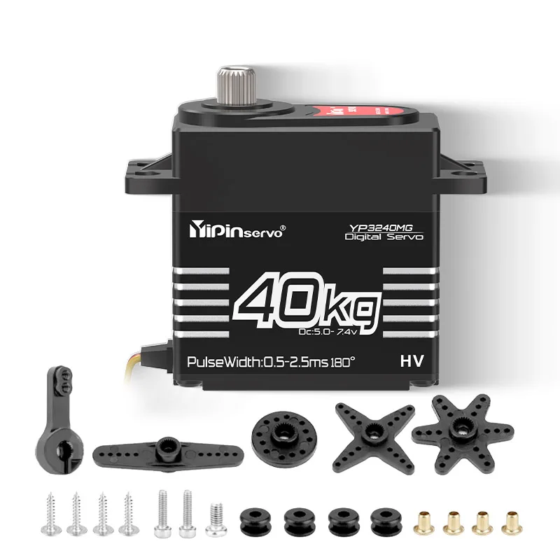 YP3240MG 40KG Cyfrowe Serwo Wysoki Moment Obrotowy 5.0-7.4V Metalowe Zębatki IP67 Wodoodporne do 1:8 1:10 RC Crawler TRX6 SCX10 Baja