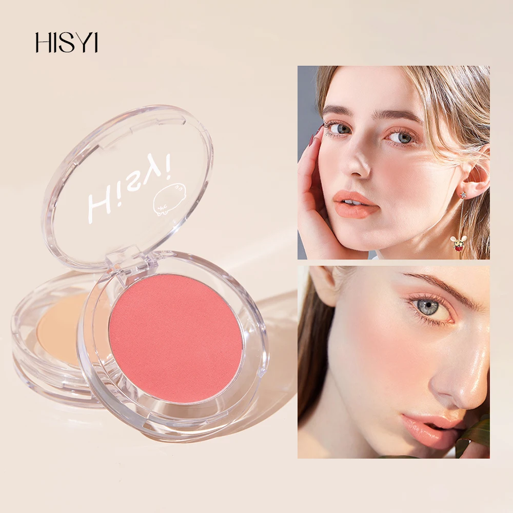 HISYI monochrome blush whitening matte cosmetics vitality girl nude makeup natural smudge monochrome blush plate