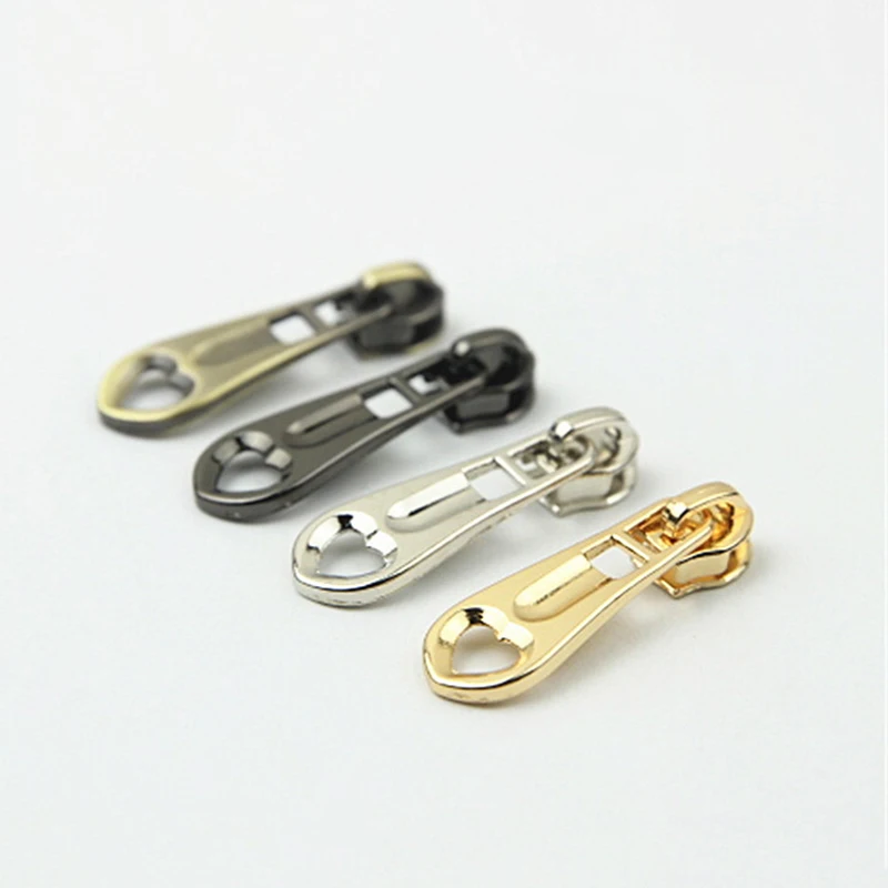 10Pcs Metal 5# Zipper Sliders for Jackets Clothes Coat Head Pullers Zip Repair Kit DIY Bag Sewing Accessories 4 colors