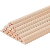 30Pcs Wooden Dowel Rods Half Round Dowel Rods Unfinished Wood Craft Sticks Arch Wood Dowel Rods Half Round Craft Sticks