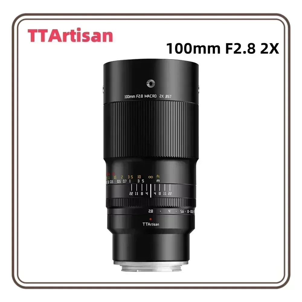 TTArtisan 100mm F2.8 2X Macro lens for Sony E Fuji X GFX Nikon Z F Canon RF EF Lumix L M43 Leica L mount digitale and SLR camera