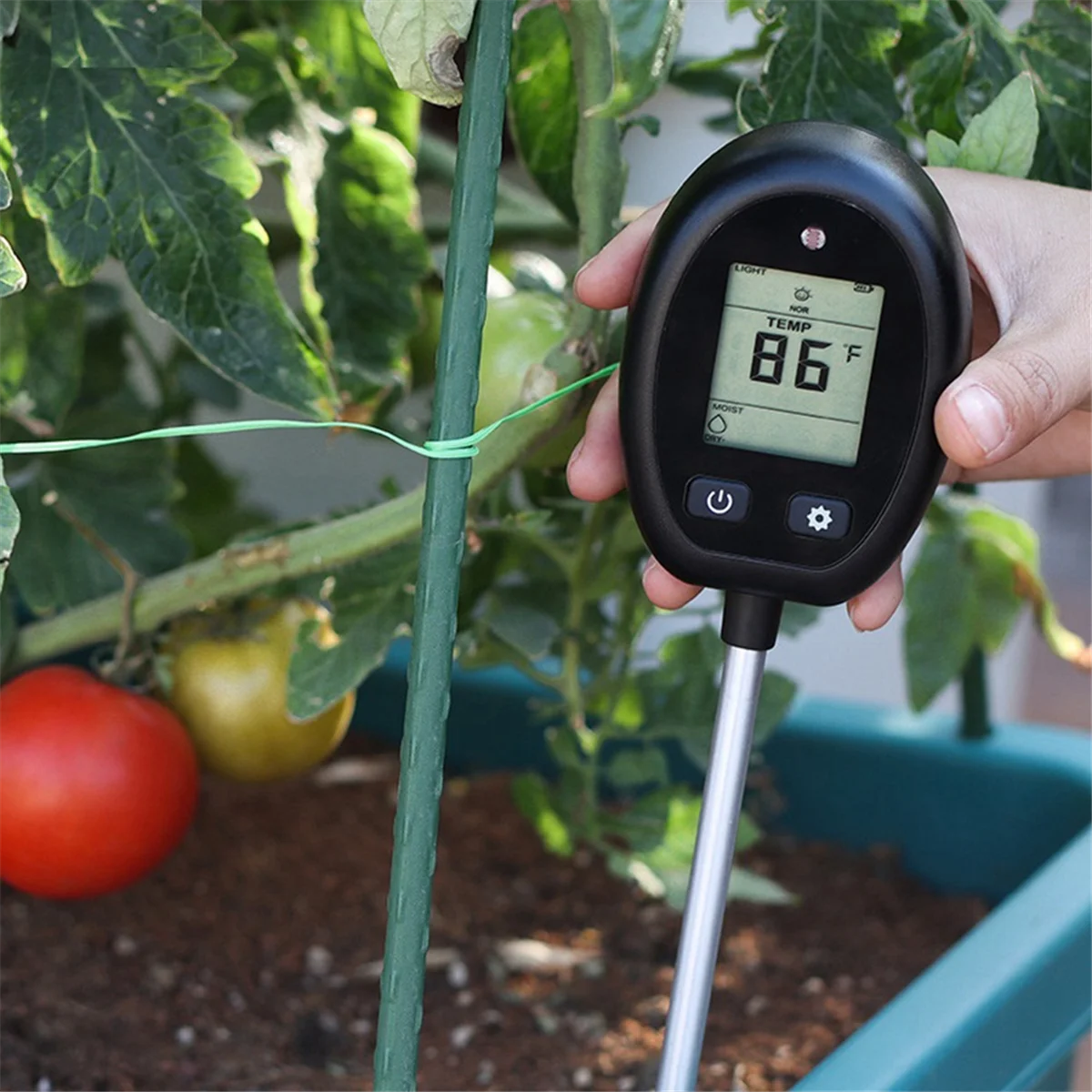 5 in 1 Soil Meter MOIST//PH/LIGHT/Temperature Meter Digital Monitor for House Plants Garden Lawn Farm Black