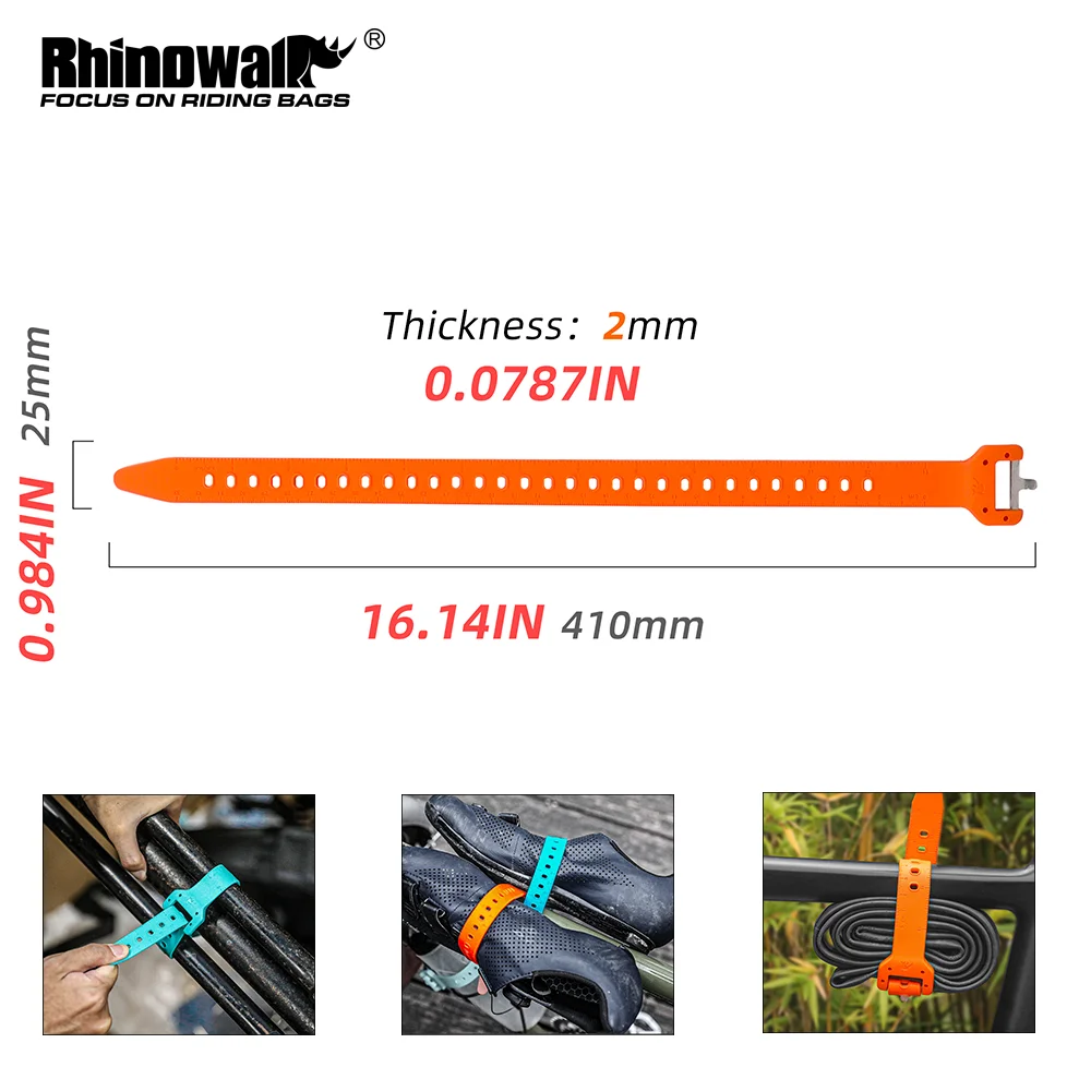 Rhinowalk TPU Plastic Elastic Scale Strap For Securing Bike & Motorcycle Cycling Equipment Tensile Strength Riding Accessory