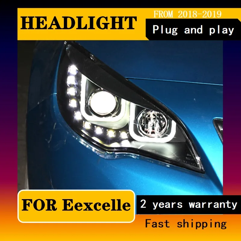 Car Styling for Buick Eexcelle Headlights 2010-2014 Opel Astra Headlamp DRL Turn Signal High Beam Projector Lens