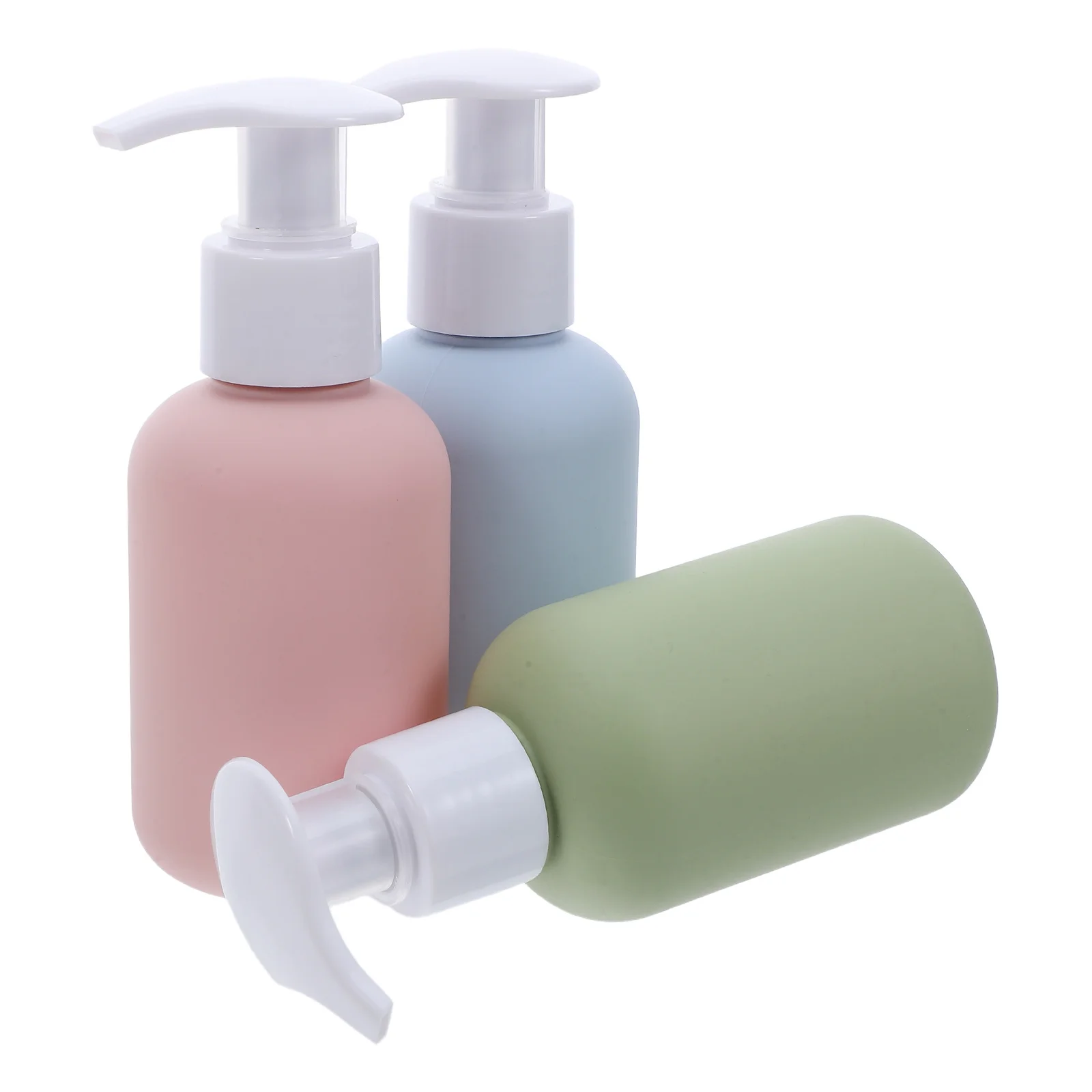 3Pcs Portable Travel Bottle Set 100Ml Refillable Leak Proof Pump Dispensers for Liquid Soap Shampoo Moisturizer Daily Use