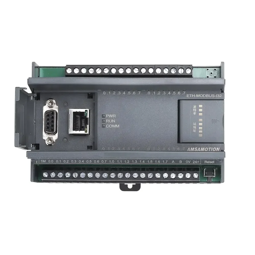 Amsamotion ETH-MODBUS-I32 RS485 To Ethernet Converter Modbus Gateway Digital Acquisition RTU Protoco PLC Extensible Module 32 In
